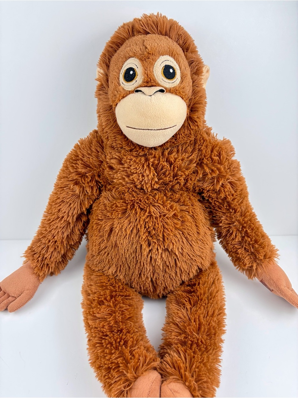 IKEA Djungelskog Orangutan Plush Monkey 24 in Sewn Eyes Orange Brown